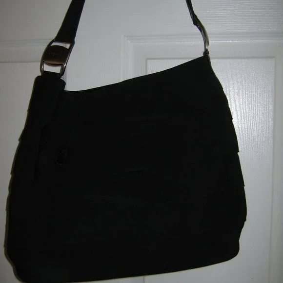 Ferragamo Tiered Vala Black Tote - Picture 8 of 8